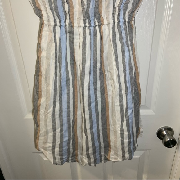 NWT Japna Multicolor Striped Button front Short Sleeve Dress XS - Picture 11 of 11